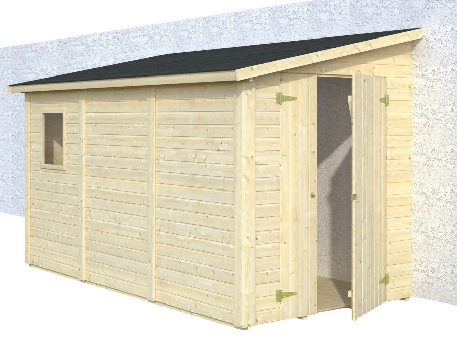 Dřevěný domek ke stěně  333X165