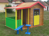 Dětský dřevěný domek s verandou 