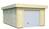 Dřevěná garáž s výsuvnými vraty 44mm, 380x570 