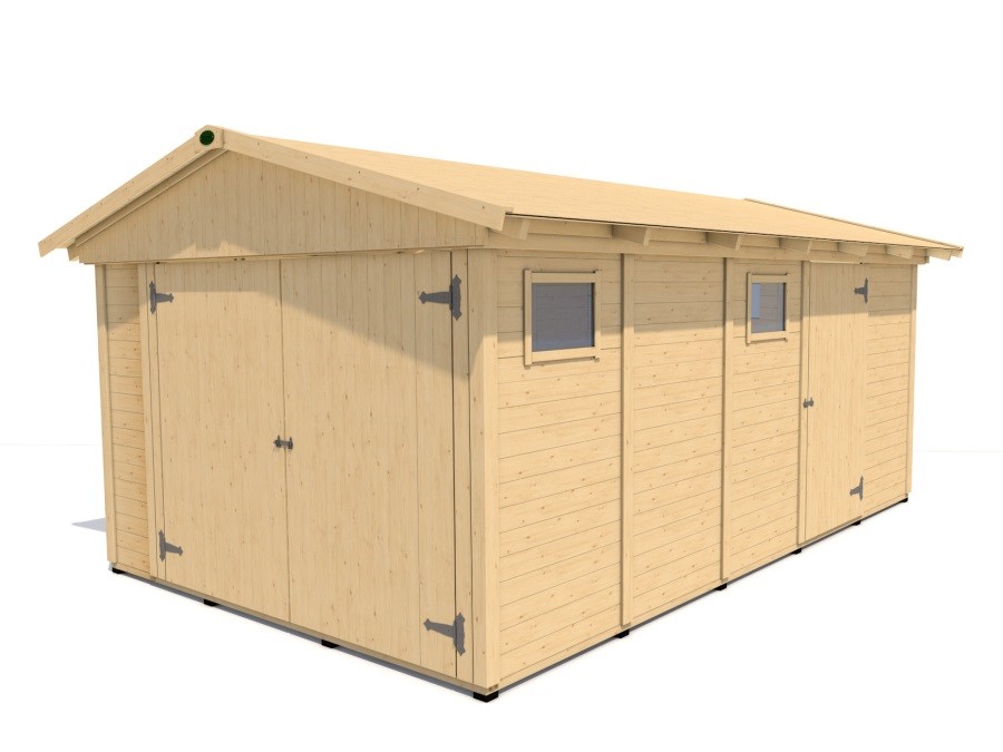 Dřevěná garáž 19 mm, 539x327